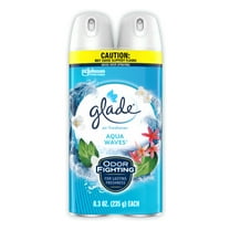 Glade Air Freshener Odor Fighting Room Spray, Aqua Waves, 8.3 oz, 2 Count