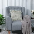 thumbnail image 2 of Unique Bargains Fluffy Decorative Faux Fur Throw Pillow Cover 18" x 18" Gray, 2 of 8