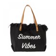 thumbnail image 1 of Bolsos de playa para mujer, bolsos de hombro de lona bordados, bolsos de hombro cruzados simples (negro) Feliz Sencillez, 1 of 1