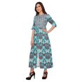 thumbnail image 3 of Moomaya Printed Kurta Summer Wear Ladies Kurti Front Slit Tunic Tops Women, 3 of 5