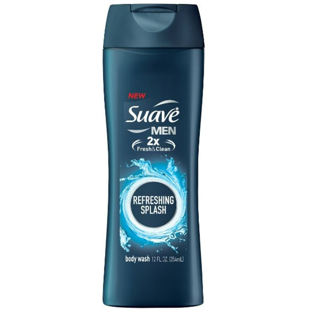 Suave Men Body Wash Refreshing 12 oz (Pack of 3)