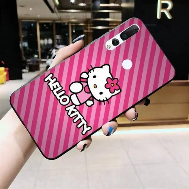 Cute Cartoon Pink cat Hello Kitty Phone Case for Huawei Y6P Y8S Y8P Y5II Y5 Y6 2019 P Smart Prime Pro LXY