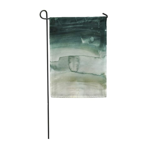 SIDONKU Abstract Gray Ochre Watercolor Ombre Wash Brush Canvas Christmas Color Day Garden Flag Decorative Flag House Banner 28x40 inch