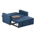 thumbnail image 5 of CHITOOMA 3 in 1 Pull Out Sofa Bed with Side Table, 68" Convertible Loveseat Sleeper Couch with Adjustable Backrest, Chaise Lounge with USB Ports & Side Pockets for Living Room Apartment, Blue, 5 of 14