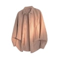thumbnail image 2 of Blusa y camisa de manga larga con cuello vuelto para hombre, color liso, con botones y cuello vuelto, cárdigan de manga larga, blusa de poliéster para hombre, 2 of 4