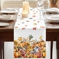 thumbnail image 5 of Autumn Flowers Rugby Pumpkin Table Runner 13x72in Non-Slip Cotton Linen Table Runners, Abstract Fall Scenery Dresser Scarves TableRunner for Dinner Kitchen Dining Wedding Party, 5 of 9