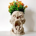thumbnail image 4 of Skull Planter Pot, Skulls Flower Pot, Unique Pots Indoor, Succulent Flower Pots, Skeleton Pot with Drainage, Pen Holder for Halloween Decorations, 4 of 9