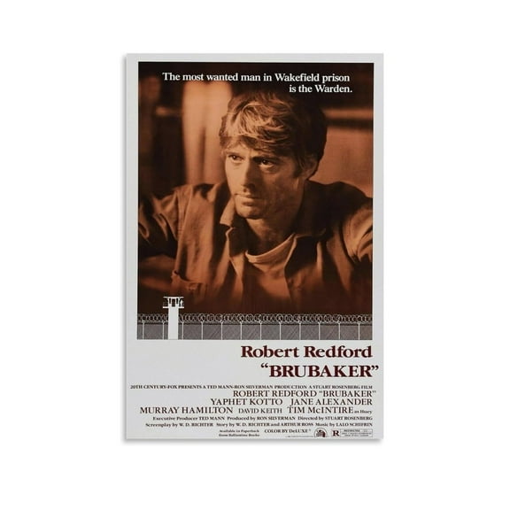 Brubaker 1980 Movie Poster-1 Canvas Art Posters for Room Aesthetic And Wall Art Picture Living Room Decor Poster