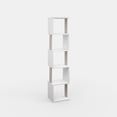 thumbnail image 5 of Ada Home Decor 5 Shelf Bookcase Multiple Tier Open Corner Shelf Narrow Book Shelves, White, 5 of 7