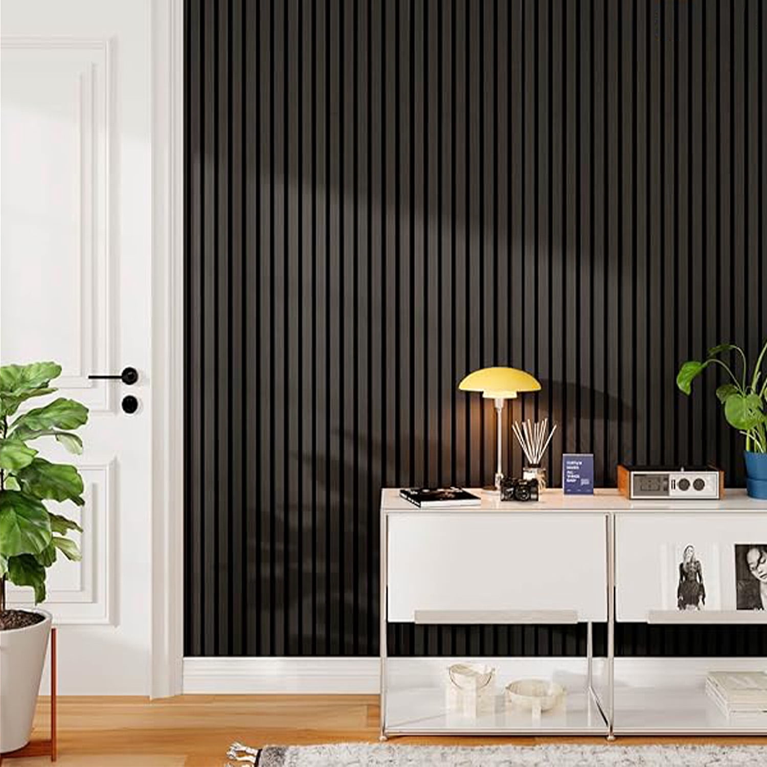 2PCS Wood Panels for Wall - Acoustic Wall Panels - 2PK Wall Wood Panels - 47.24" X 11.02" - Soundproof Wall Panels for Decor - Acoustic Slat Wood Wall Panels for Interior Decoration of Walls