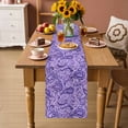 thumbnail image 2 of Vintage Purple Table Runner - 72 Inch Long Retro Botanical Abstract Art Cotton and Linen Blended Dress Scarves Farmhouse Table Runner for Kitchen Dining, Coffee Table, 13" x 72", 2 of 8