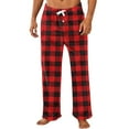thumbnail image 2 of Mens Plaid Pajama Pants Bottoms for Sleeping and Lounge Wear Red S, 2 of 3
