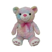 Angle View: WAY TO CELEBRATE! 15.5" Pink Tie Dye Bear Plush Toy