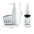 thumbnail image 4 of Dispenser 400mL Bathroom Soap Dispenser with Sponge Holder Kitchen Sink Countertop Liquid Hand Soap Dispenser Pump Bottle Caddy with Storage Compartments, 4 of 7