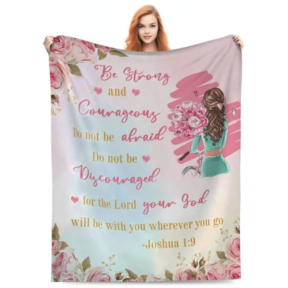 LHSHID Christian Gifts for Women Inspirational Religious Blanket Bible Verse Scripture Prayer Throw Blanket Soft Flannel Healing Blanket 30x40inch