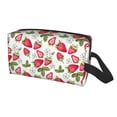 thumbnail image 2 of Goofa Strawberry1 Printed Toiletry Bag with Handle,Large Capacity Travel Makeup Cosmetic Bag for Women, Carry on Airport Airline Compliant Bag, 2 of 9