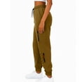 thumbnail image 5 of AUNVITO Women's Solid Color Cuffed Wide Leg Pants with Elastic Waist and Pockets Casual and Comfortable Style, 5 of 8
