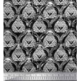 thumbnail image 1 of Soimoi Crepe Silk Fabric Damask & Floral Block Fabric Prints by Yard 42 Inch Wide, 1 of 1