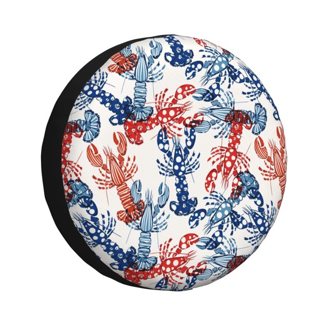 Balery Red Lobster Cubiertas para Neumáticos - Protector Resistente para Neumáticos de Camioneta, SUV, Remolque, Camper y RV-17 inch