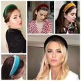 thumbnail image 4 of Diademas acolchadas de satén xfqwbd para mujeres y niñas (negras), 4 of 5
