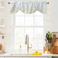 thumbnail image 3 of Tie Up Valance Curtain for Kitchen, Watercolors Small Chrysanthemums Flowers Rod Pocket Short Curtains Adjustable Tie-Up Shade Valances, Retro Plants Window Treatment for Bathroom Living Room Bedroom, 3 of 9