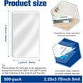 thumbnail image 2 of 500 Pack 5mil 2.25“x3.75" Thermal Laminating Pouches Badge Laminate Pouches Clear Laminated Luggage Tags Printable Laminator Pouches for Business Permits Cards (500, 2.25"x3.75"-5mil), 2 of 4