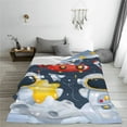 thumbnail image 6 of Throw Blanket for Couch Sofa and Bed, Astronaut And Space Super Soft Plush Throw Blanket, Fuzzy Cuteness Comfy Warm Washable Flannel Blanket & Throws for All Season 80"x60", 6 of 7