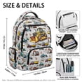 thumbnail image 7 of HUIACONG Construction Vehicle Backpack for Kids 9-12, Bulldozer Excavator Print School Bag, Lightweight Water Resistant Bookbag for Daily School, 7 of 7