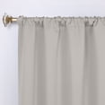 thumbnail image 2 of Bkue Nile Mills Modern, Classic Solid Semi Blackout Curtains, Set of 2, 26" x 63", Chrome, 2 of 8