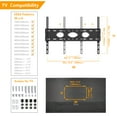 thumbnail image 4 of RTVR Modern 3-in-1 Flat Panel TV Stand for TVs up to 75 inch, Black Glass Shelves Table with Swivel Mount, 4 of 11
