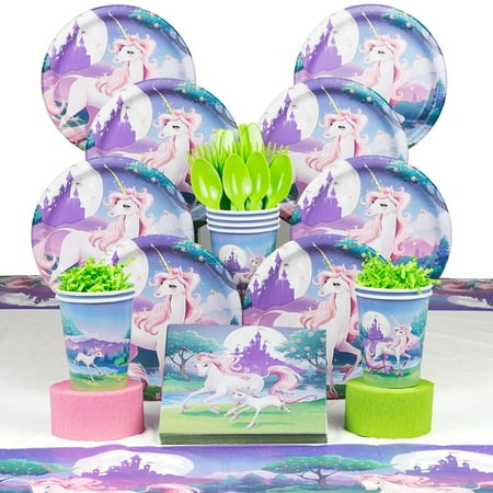 - Unicorn Fantasy Party Supplies Deluxe Kit for 8