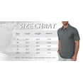 thumbnail image 3 of GIRUNS Mens Golf Shirts Moisture Wicking Dry Fit Performance Sport Short Sleeve Casual Striped Polo Shirts Gray Stripe XL, 3 of 7