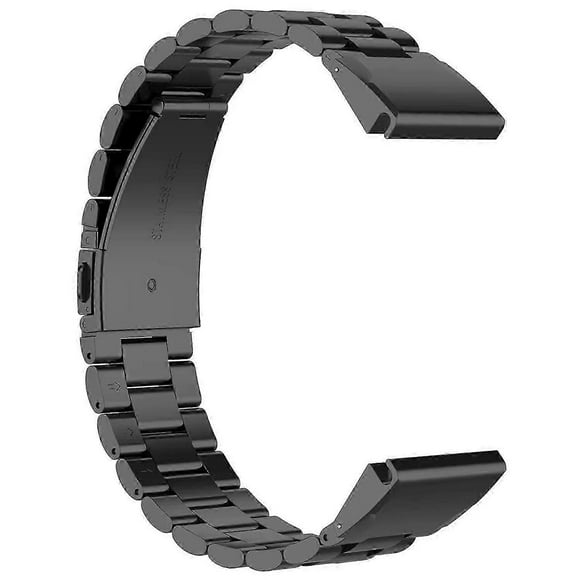 For Garmin Fenix 7X/7X Pro/6X Quickfit 26mm Stainless Steel Strap 3 Beads Watch Band - Rose Gold