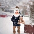 thumbnail image 3 of GRNSHTS Kids Hat Scarf Gloves Set, 3PCS Kids Winter Beanie Hat Scarf Gloves Set with Knit Thick Warm Fleece Lined for 1-6 Years Old (White), 3 of 14