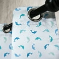 thumbnail image 3 of Ambesonne Turquoise Grommet Curtain, Jumping Mammals, 50" x 96", Turquoise Blue Navy, 3 of 6