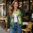 thumbnail image 2 of DISNIMO St. Patrick's Day Sweatshirts for Women Cat Flower Printed Jackets Long Sleeve Outerwear Jacket Zip Up Sweatshirts with Pockets, 3XL, 2 of 7