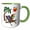 Green/White, variant on 3drose, Funny Dachshund Dog Drinking Margarita on Beach Chair and Palm Tree, 11oz Magic Transforming Mug