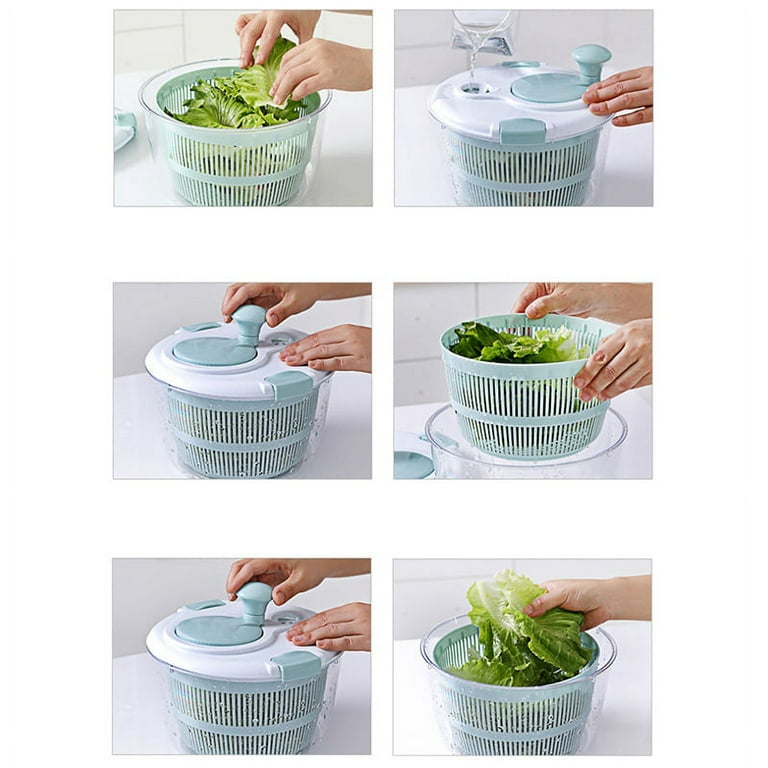  Lettuce Spinner, Manual Easy Salad Drainer for Kitchen