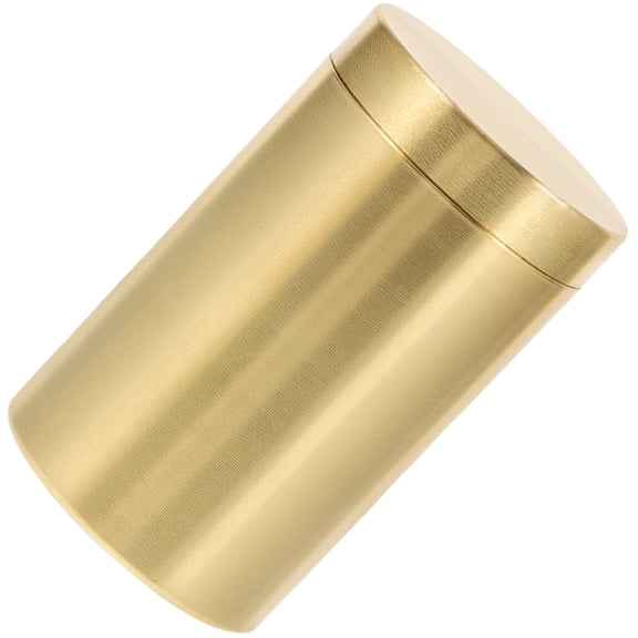 DRAFIDEEP Brass Food Storage Canister for Tea, Coffee, Snacks - , Elegant Design, Airtight Container for Kitchen Organization