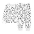 thumbnail image 4 of OSOLU Children Girls Clothing Sets Graffiti Long Sleeve Outfit Soft 2 Piece Home Cozy Cute Cartoon Pattern Loungewear Holiday Chic Sets, 4 of 7