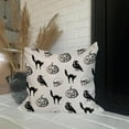 thumbnail image 2 of Halloween Pillow Covers 18x18 Set of 2 Autumn Decorative Seamless Black Cat Pumpkin Face Skull Crow Throw Pillow Cases Cushion Covers Farmhouse,Thanksgiving,Home Décor, 2 of 6