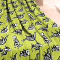 thumbnail image 3 of Green Dinosaurs Skeletons Pattern Blanket,Comfortable Soft Flannel Throw Blanket,All Season,Warm Lightweight Blankets for Sofa Bed Couch Living Room Chair,40"x50", 3 of 4