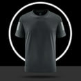 thumbnail image 2 of Big and Tall Men's Shirt Plus Size Crew Neck Fast-Dry Sport Shirts for Men Summer Casual Pullover T-Shirts Dark Gray 4XL, 2 of 3