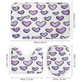 thumbnail image 3 of Shower Curtain Set 4 Piece include Shower Curtain and Rugs and Non Slip U Shaped Toilet Rugs Luxury Bathroom Decor Purple Hearts, 3 of 5