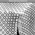 thumbnail image 4 of Abstract Dog Crate Cover, Trippy Fractal Geometrical Rounded Square Shapes Minimalist Artisan Pattern, Easy to Use Pet Kennel Cover for Dogs, 35" x 23" x 27", Black and White, by Ambesonne, 4 of 6