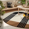 thumbnail image 3 of Round Rugs 3Ft, Modern Boho Round Area Rug Washable Indoor Throw Carpet, Geometric Abstract Art Small Non Slip Circle Rug for Bedroom Living Room Home Decor Aesthetic, 3 of 8