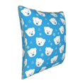 thumbnail image 2 of Fotbe Cute Polar Bear Pattern Velvet Decorative Throw Pillow Covers with Elegant Piping, Soft Plush Cushion Cover for Sofa, Bed, Car, Office-20"x20", 2 of 8