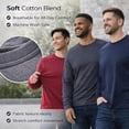 thumbnail image 3 of BILLIONHATS Mens Long Sleeve Light and Dark Colorful T-Shirts, Cotton Blend - Crew Neck Bulk Tees for Men, Wholesale Sleeved T-Shirt 24 Packs - Size Medium, 3 of 5