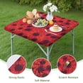 thumbnail image 4 of Red Cheetah Leopard Pattern Square Fitted Tablecloth with Elastic Edge,Square Table Cover,Washable Elastic Table Cover for Home Kitchen Party Decor 36"x36", 4 of 6
