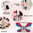 thumbnail image 4 of Russian Federation Ministry Defence Flag Small Purse Organizer Zipper Cosmetic Handbag Tote Pouch For Women, 4 of 7